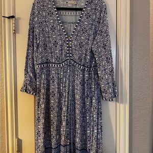 Chelsea & Violet Long Sleeve Dress in Blue